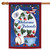 Berries and Cream Welcome Patriotic Outdoor House Flag 40" x 28"
