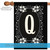 Elegant Floral Initial Q Outdoor House Flag 40" x 28"