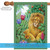 Lion Lounging on a Tree Outdoor House Flag 40" x 28'