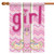 Baby Girl Announcement Fade Resistant Outdoor House Flag - 40" x 28" - Pink