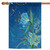 Magnolia On Blue House Flag 40" x 28"