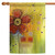 Flower Fizz Yellow House Flag 40" x 28"