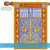 Festival of Lights Chanukah Menorah Outdoor House Flag - 40" x 28" - Blue and Gold