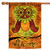 Welcome Owl Brown and Yellow Rectangular House Flag 28" x 40"
