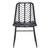 Set of 2 Black Woven Outdoor Patio Dining Chairs 34"