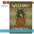 Pineapple and Flowers 'Welcome Friends' Outdoor House Flag 40" x 28"