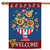 Flower Arrangement "Welcome" Americana Outdoor Flag - 40" x 28"