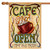 'Cafe Open' Rectangular Outdoor House Flag 40" x 28"