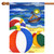 Beach Balls and a Boat Outdoor House Flag 40" x 28"