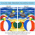 Beach Balls and a Boat Outdoor House Flag 40" x 28"