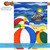 Beach Balls and a Boat Outdoor House Flag 40" x 28"
