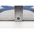 5.25' x 7.5' Moroccan Rectangular Outdoor Area Throw Rug - Navy Blue and Gray
