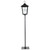 43.75" Matte Black Candle Lantern with Wreath Holder