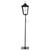 43.75" Matte Black Candle Lantern with Wreath Holder
