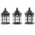 71.5" Distressed Black Scroll Candle Lantern Tree