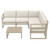 2 Piece Taupe Patio Sectional Lounge Set with Natural Sunbrella Cushion 78.75"