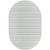 5.25' x 7.75' Striped Teal Green and Ivory Oval Outdoor Area Throw Rug