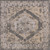 10' x 10' Charcoal Gray and Beige Medallion Traditional Square Outdoor Area Throw Rug
