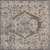 7.75' x 7.75' Charcoal Gray and Beige Medallion Traditional Square Outdoor Area Throw Rug
