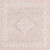 5.25' x 5.25' Pink and Ivory Medallion Traditional Square Outdoor Area Throw Rug
