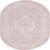 5.25' x 7.75' Medallion Pink and Ivory Oval Outdoor Area Throw Rug