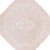 5.25' x 5.25' Pink and Ivory Medallion Traditional Octagon Outdoor Area Throw Rug