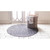 5.25' Charcoal Gray and Beige Geometric Round Outdoor Area Throw Rug