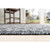 5.25' Charcoal Gray and Beige Geometric Round Outdoor Area Throw Rug
