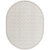 7.75' x 10' Geometric Ivory and Gray Outdoor Oval Area Throw Rug