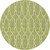 4' Green and Ivory Geometric Trellis Round Outdoor Area Throw Rug