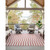5' x 8' Red and Ivory Striped Rectangular Outdoor Area Throw Rug