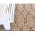 6' x 9' Tan Brown Geometric Trellis Rectangular Outdoor Area Throw Rug