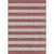 7' x 10' Rust Red and Gray Striped Rectangular Outdoor Area Throw Rug