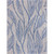 9' x 12' Gray and Blue Botanical Rectangular Outdoor Area Throw Rug