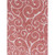 7' x 10' Rust Red and Gray Damask Rectangular Outdoor Area Throw Rug
