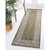 2' x 6' Green and Gray Floral Border Rectangular Outdoor Rug Runner