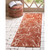 2' x 6' Terracotta Orange and Beige Floral Rectangular Outdoor Rug Runner