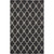 5' x 8' Black and Ivory Geometric Trellis Rectangular Outdoor Area Throw Rug