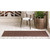 2' x 6' Brown and Black Striped Rectangular Outdoor Rug Runner