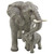 21" Herd Mentality Mother and Calf Elephant  Outdoor Garden Statue