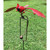 48" Red and Black Realistic Cardinal Rocker Stake