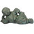 24" Green and Brown Resting Serene Baby Buddha Outdoor Statue