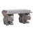 31" Gray Castle Sculptural Gothic Gargoyle Bench