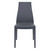 37" Gray Outdoor Patio Solid High Back Dining Chair