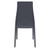 37" Gray Outdoor Patio Solid High Back Dining Chair