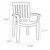 35.5" Teak Brown Resin Solid Stackable Weather Resistant Dining Arm Chair
