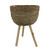 Natural Finish Wicker Planter with Tripod Legs - 22" - Brown and Beige