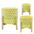 Ceramic Polka Dotted Planter with Stand - 8" - Yellow and Beige