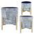 Nature Arts Ceramic Planter with Stand - 8" - Blue and Beige