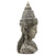 42" Gray Solid Buddha Head Outdoor Garden Statue